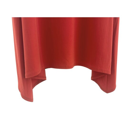 Chico's Size 3 = XL/16 Canyon Clay Sharkbite Asymmetrical‎ Sharkbite Dress NEW - Picture 3 of 8